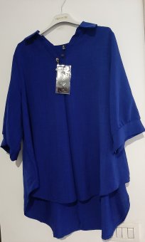 Bluză Albastru Indigo din Vascoza, mărime mare 