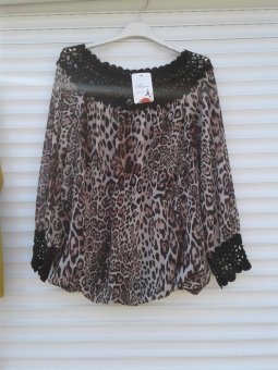 Bluza Animal Print din voal