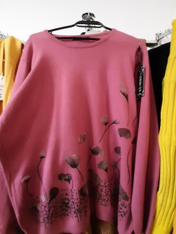 Bluza Lila din Casmir Imprimata cu Maci