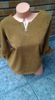 Bluza Mustar cu mânecă reglabila