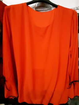 Bluza Rosie din Voal cu mânecă clopot