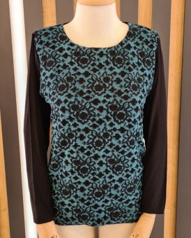 Bluza Verde Imprimată cu sclipici