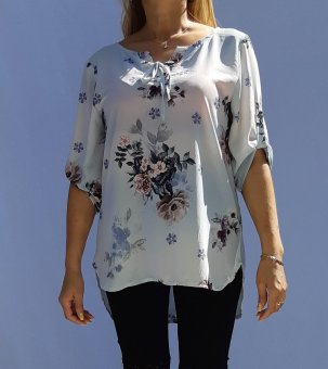 Bluza voal cu flori