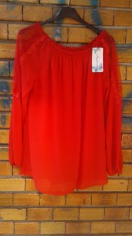 Bluza  Rosie din voal cu mânecă lunga