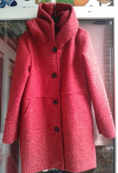 Cardigan Rosu cu gluga
