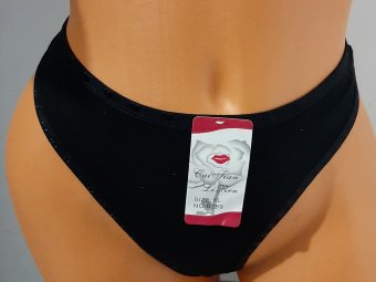 Chiloți Negri tanga din Bumbac 