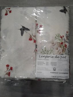 Lenjerie de pat creponata din bumbac