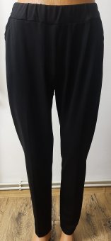 Pantalon Negru Karina pe elastec cu buzunare