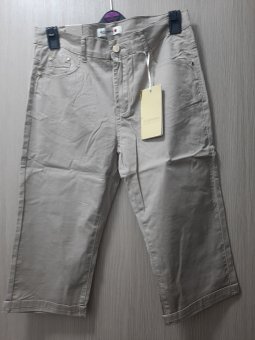 Pantaloni Bej din bumbac 3/4