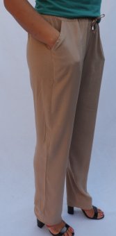 Pantaloni Bej din Bumbac