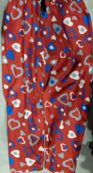 Pantaloni Cocolino Rosii cu Inimioare