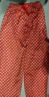 Pantaloni Cocolino Rosii Imprimati