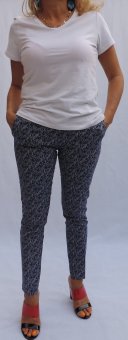 Pantaloni Miss Esta Dama Albastri Imprimati