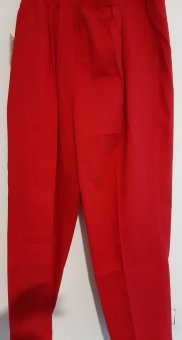 Pantaloni Dama Rosii din Tercot cu buzunare pe elastec