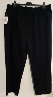 Pantaloni Negri Dama din Tercot cu buzunare pe elastec  