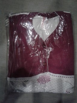 Pijama dama din bumbac, groasa cu maneca lunga