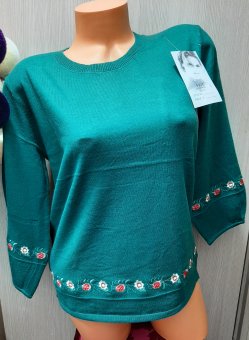 Pulovar Verde cu Floricele