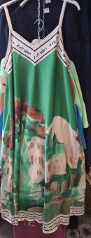 Rochie imprimanta Italia cu bretelute