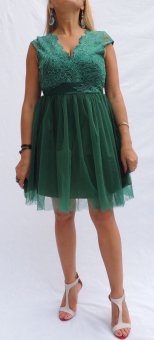 Rochie Verde din Voal