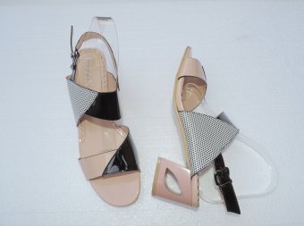  Sandale Roz Prafuit cu Negru Black Apricot 
