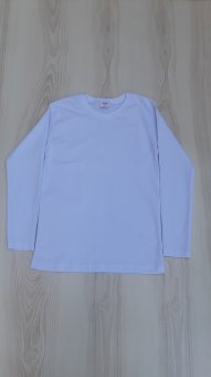 Tricou de Baieti Alb din Bumbac cu maneca lunga
