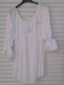 Bluza Alba din bumbac 