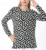 Bluza Imprimată, material finut