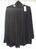 Bluza Neagra cu esarfa și sclipici 