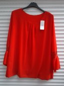 Bluza Rosie din voal cu paiete  la maneci