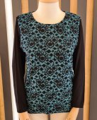 Bluza Verde Imprimată cu sclipici