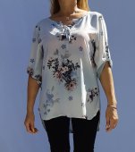 Bluza voal cu flori