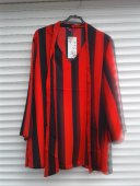 Bluza voal Roșie cu dungi negre