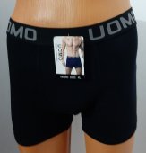 Boxeri Negri Uomo din Bumbac 