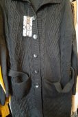 Jacheta Neagră Groasă cu Buzunare si Cordon
