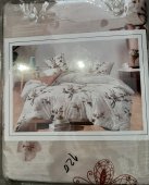 Lenjerie de pat cu flori din bumbac/finet pentru pat dublu 