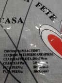Lenjerie de pat cu Inimioare din bumbac/finet pentru pat dublu 