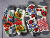 Șosete călduroase din lână naturala cu flori