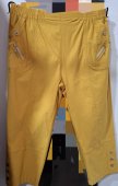 Pantaloni Mustar trei sferturi pe elastic 
