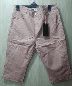 Pantaloni Roz Pudră din bumbac 3/4