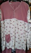 Pijama Dama din bumbac Baray, groasa cu maneca lunga