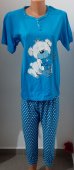 Pijama Dama din Bumbac de vara cu pantalon 3/4