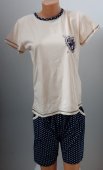 Pijama Dama din Bumbac de vara cu pantalon scurt