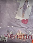 Pijama dama vienetta cu pantaloni 3/4
