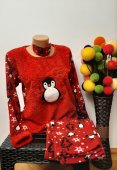 Pijamale Dama Cocolino Roșii cu bentita