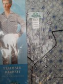 Pijamale Global bărbat din bumbac, subtiri