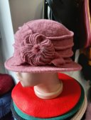 Pălărie Roz cu Floare 