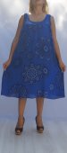  Rochie Albastra din Panza Imprimata