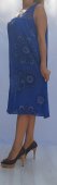  Rochie Albastra din Panza Imprimata