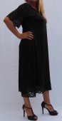 Rochie Neagra din bumbac cu dantela