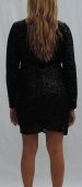  Rochie Neagra Scurta cu Paiete